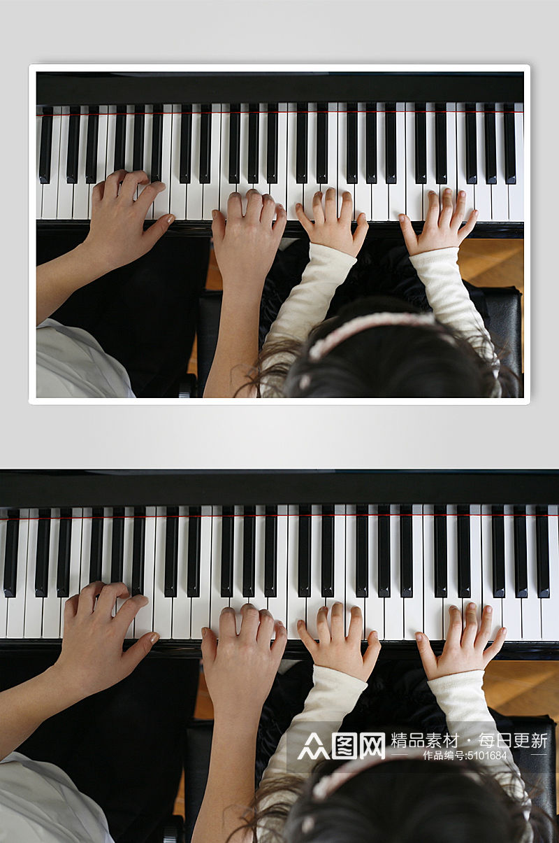弹钢琴人物演出创意摄影素材
