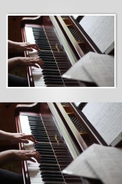 弹钢琴人物演出创意摄影