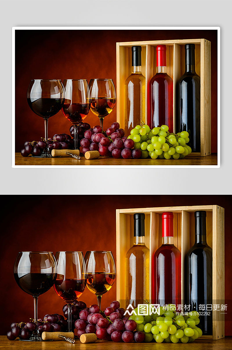 红酒葡萄酒创意摄影素材