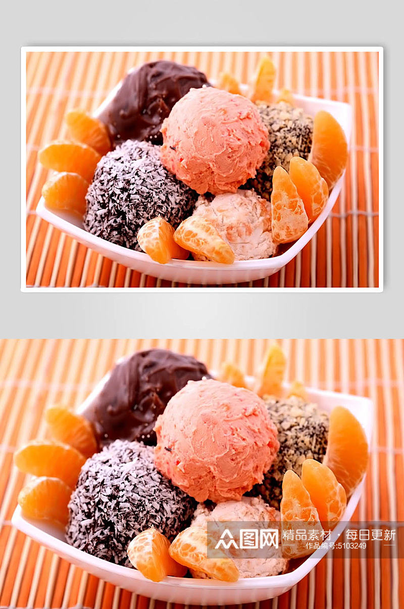巧克力牛奶冰淇淋摄影图片素材