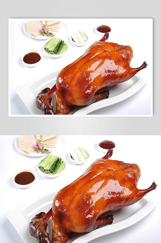 北京烤鸭美食摄影图