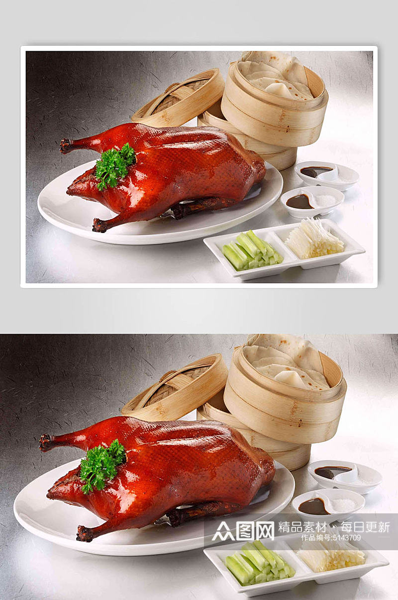 北京烤鸭美食摄影图素材
