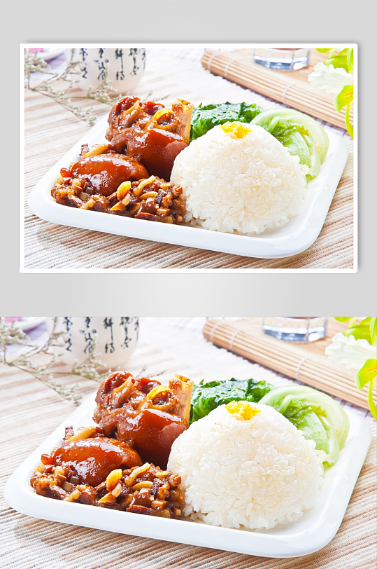 猪脚饭美食摄影图片-众图网