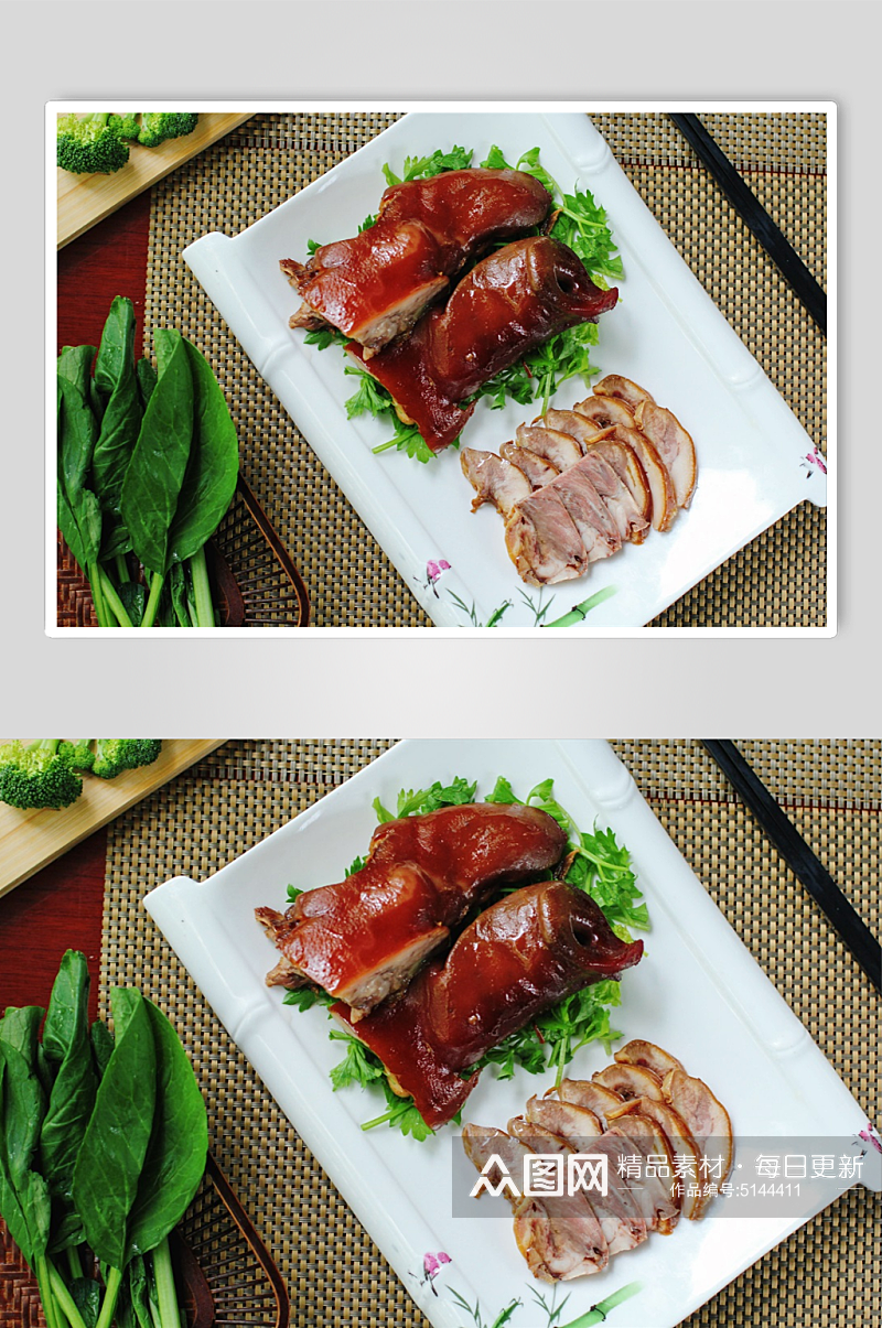 猪头肉卤味摄影图素材