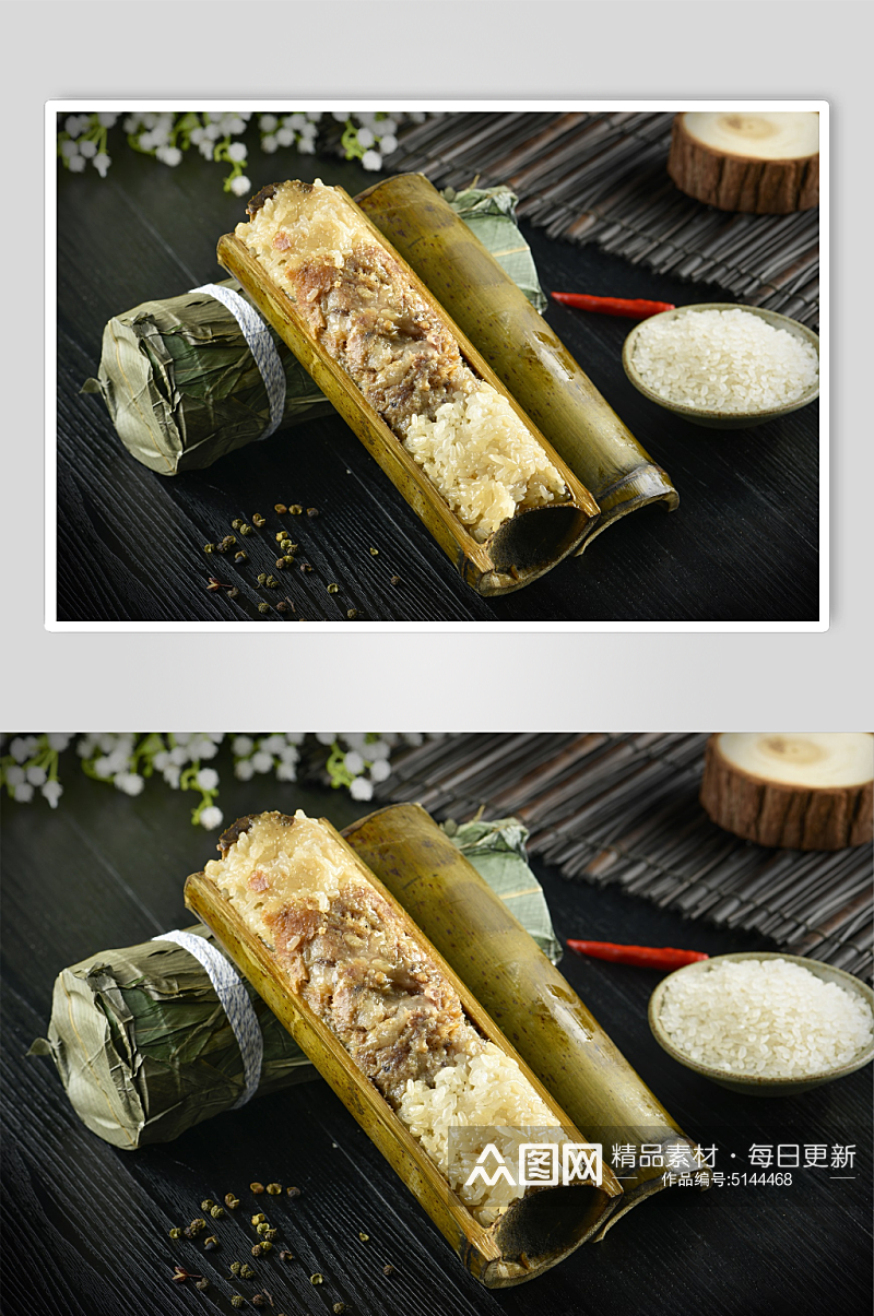 竹筒饭美食摄影图片素材