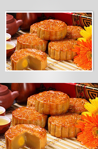中秋节月饼摄影图
