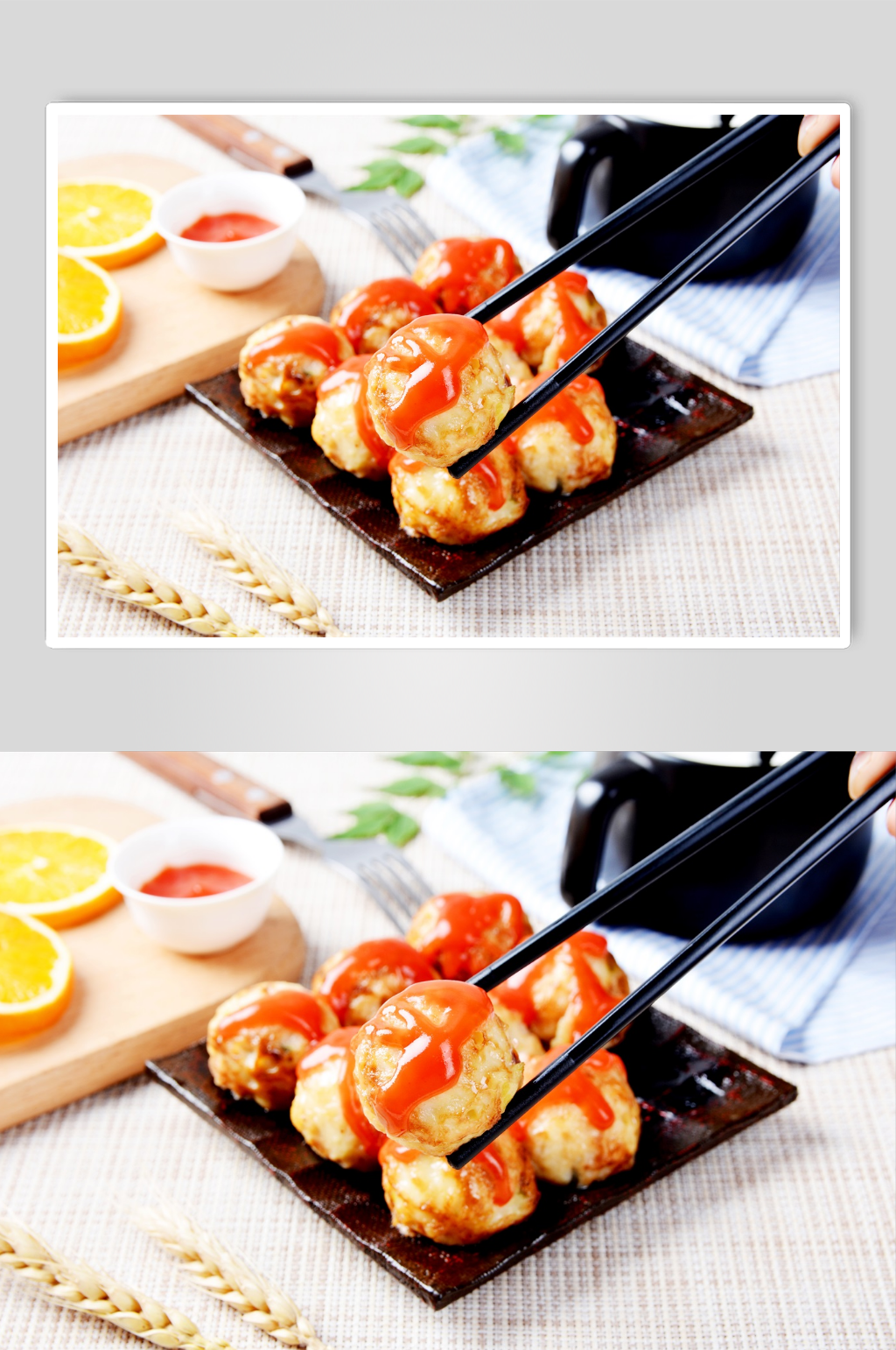 章鱼小丸子美食摄影图素材
