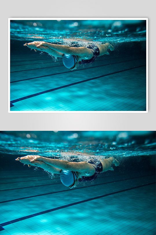 游泳的人运动摄影图