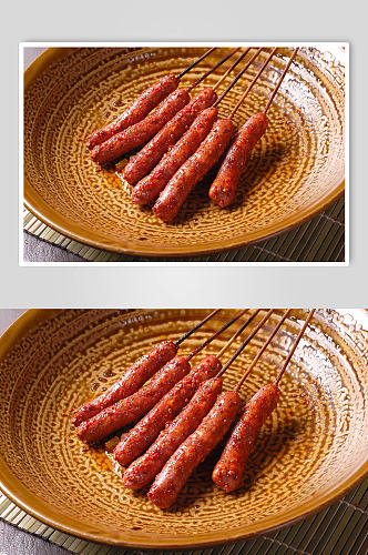 川味香肠摄影图片