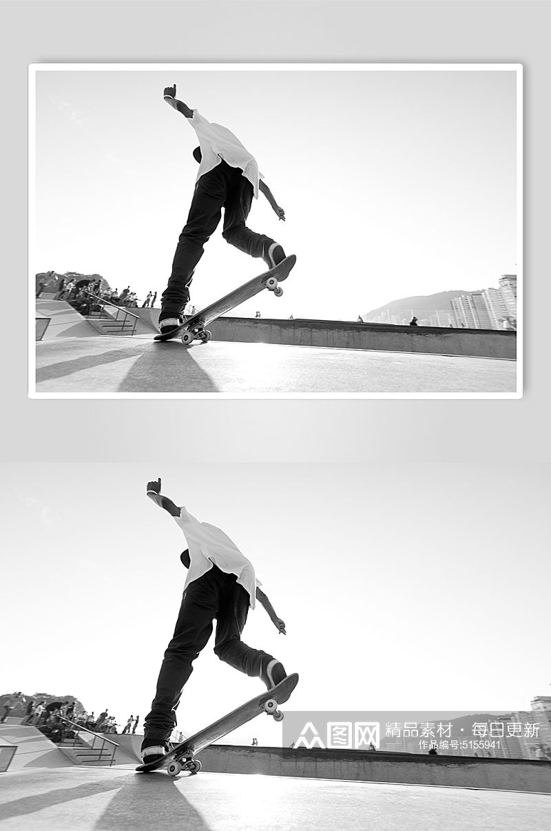 滑板人物创意摄影素材