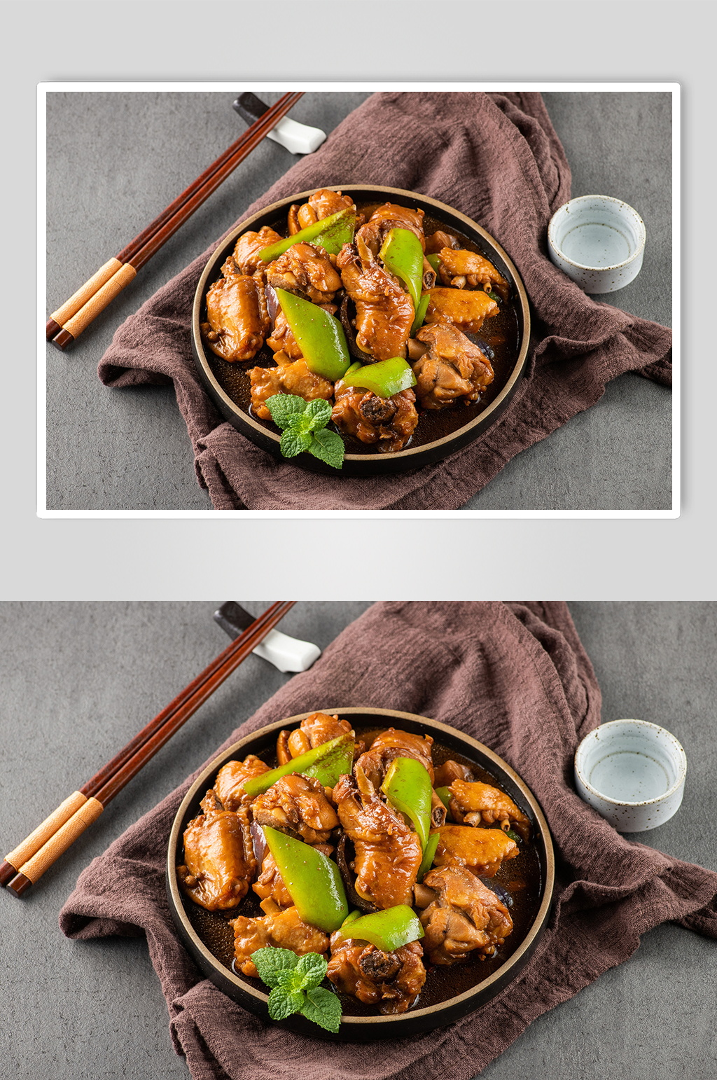 黄焖鸡美食实拍摄影图素材