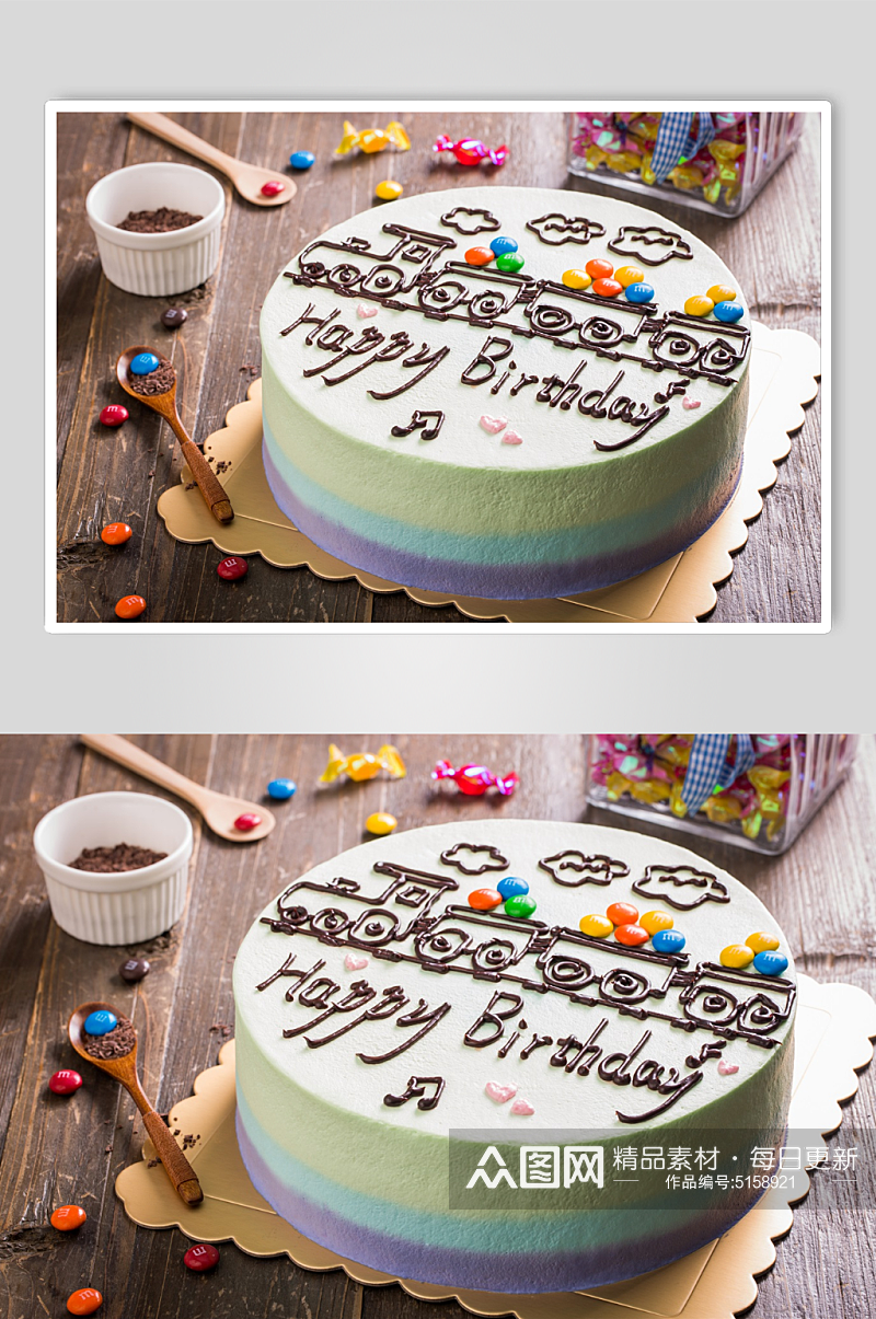 生日蛋糕款式摄影图素材