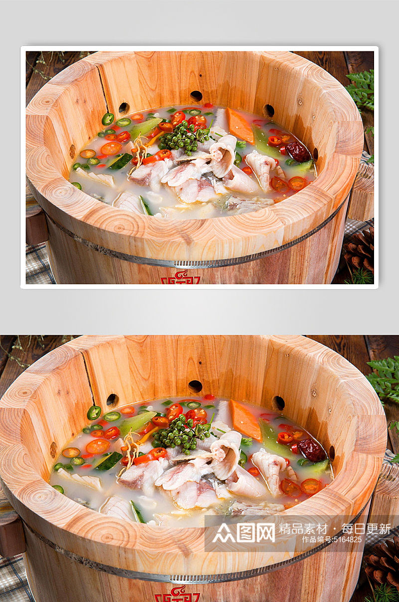 咸香木桶鱼摄影图片素材