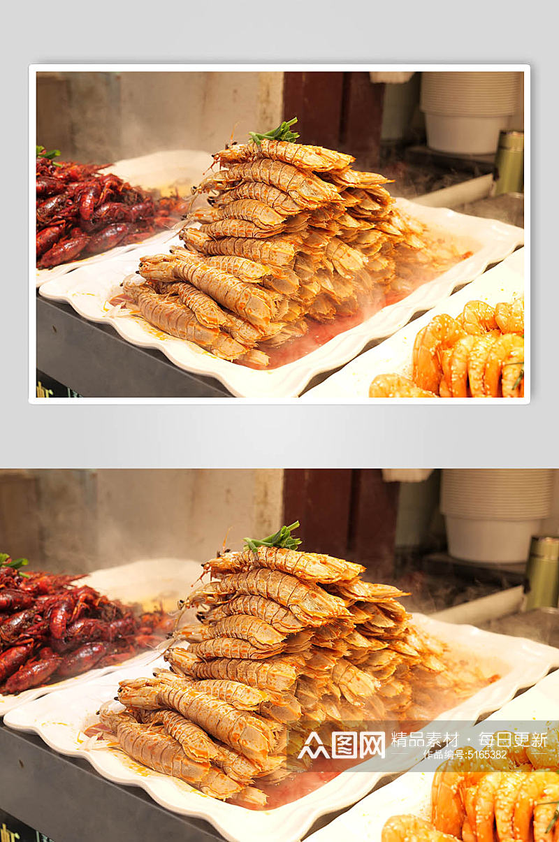 新鲜皮皮虾摄影图片素材