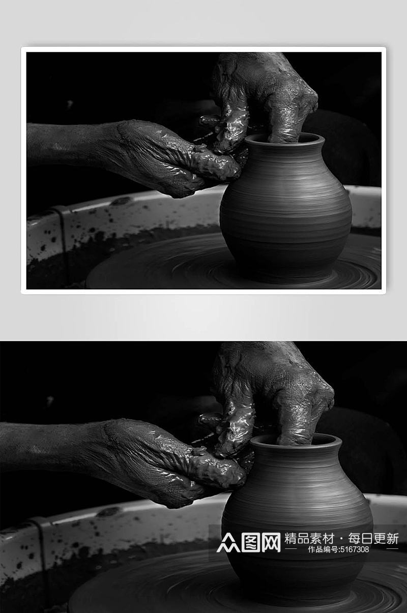 陶艺制作摄影图片素材