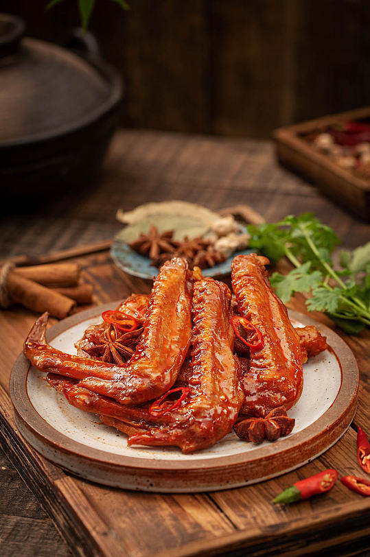 鸭货菜肴实拍创意图片-众图网