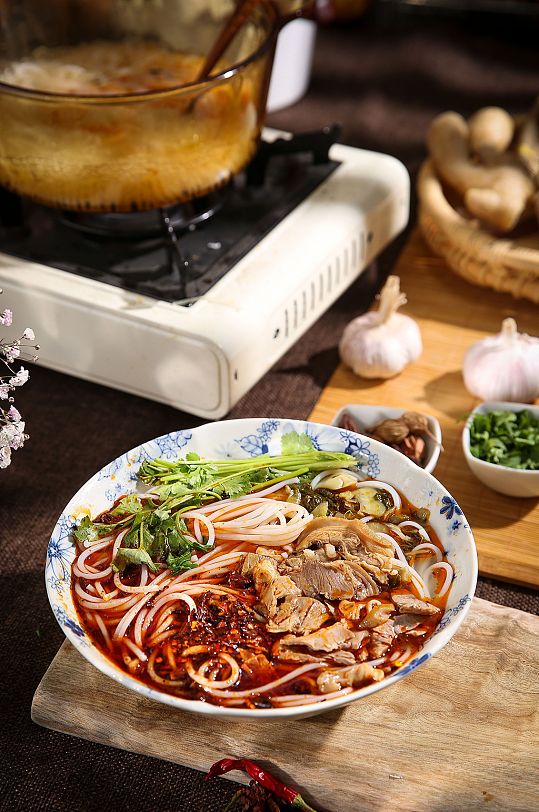 羊肉粉菜肴实拍创意图片-众图网