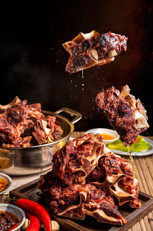 羊蝎子菜肴实拍创意图片-众图网