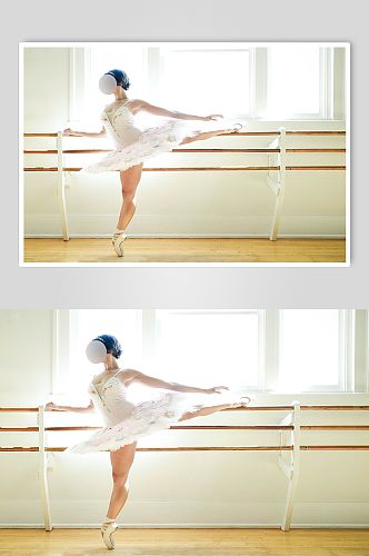 芭蕾舞人物实拍创意摄影图