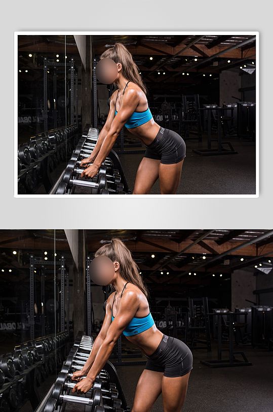 肌肉健身人物实拍创意摄影图