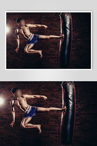 拳击人物创意摄影图片