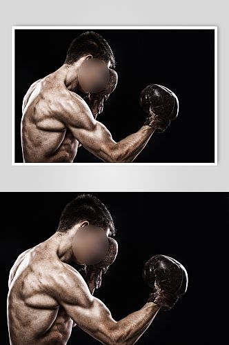 拳击人物创意摄影图片