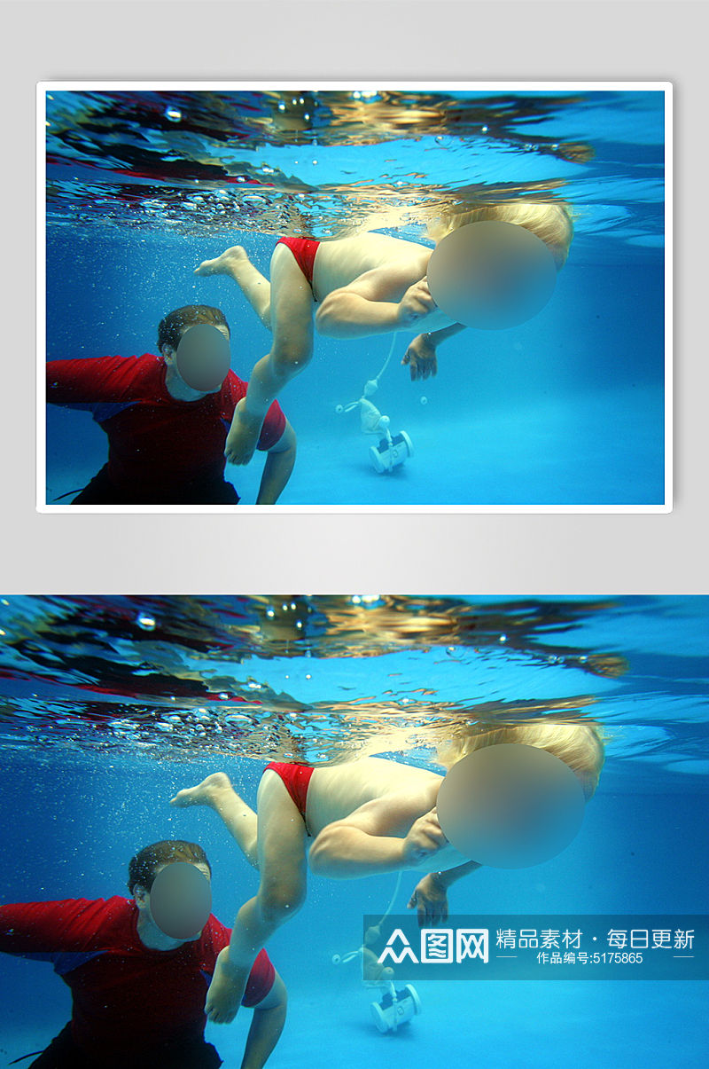 婴儿游泳实拍摄影图片素材