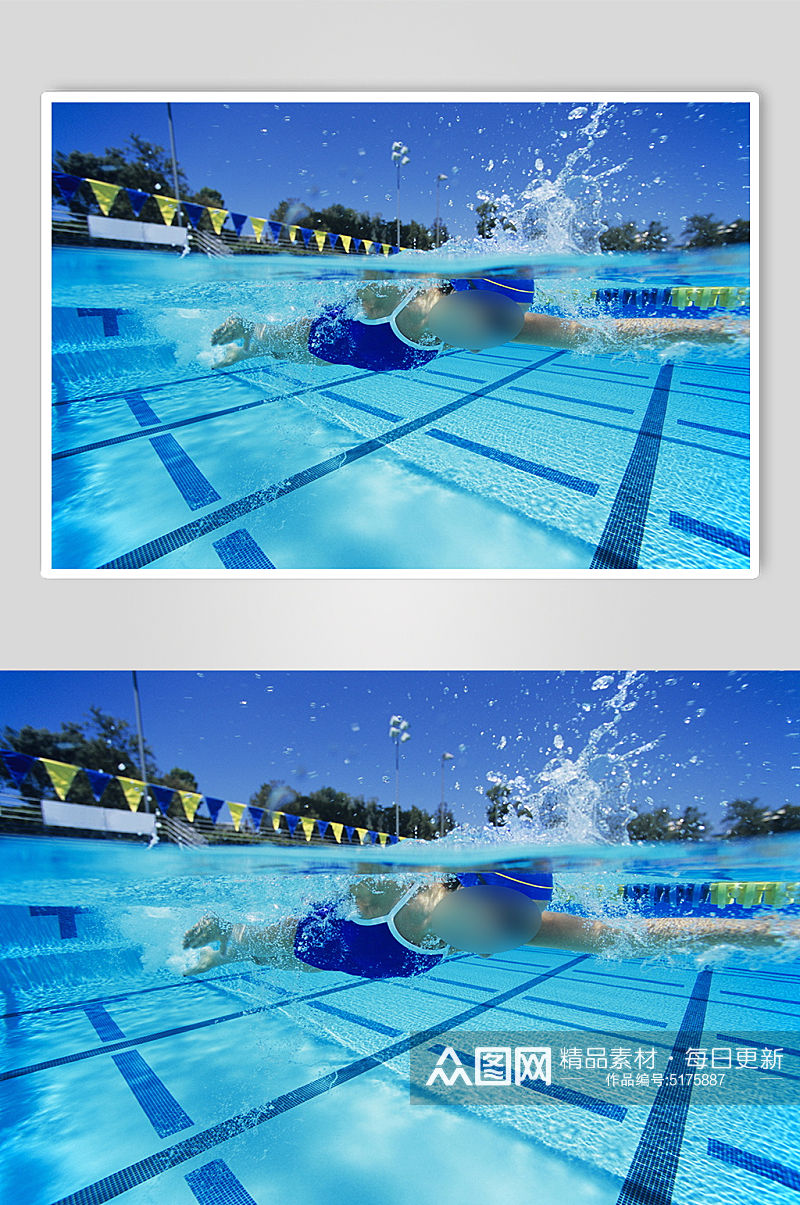 游泳的人实拍摄影图片素材