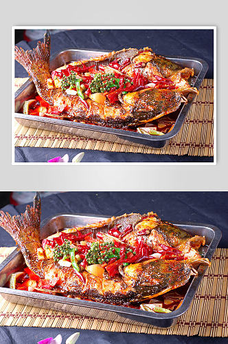 麻辣烤鱼美食摄影图片