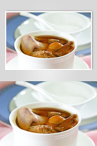 鸡汤煲美食摄影图片