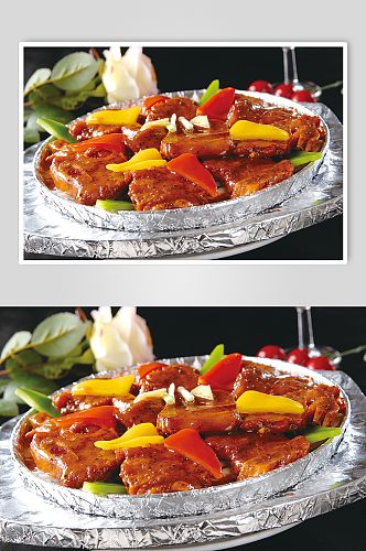 酱焖排骨美食摄影图片