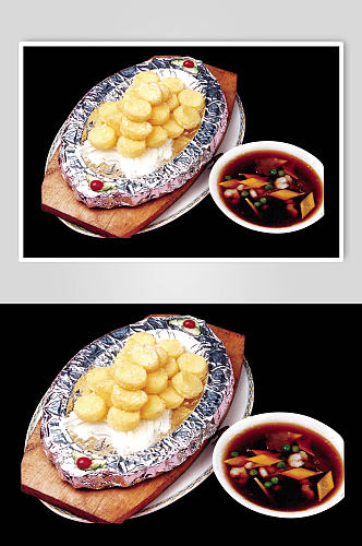 中式经典锡纸金针菇美食图片