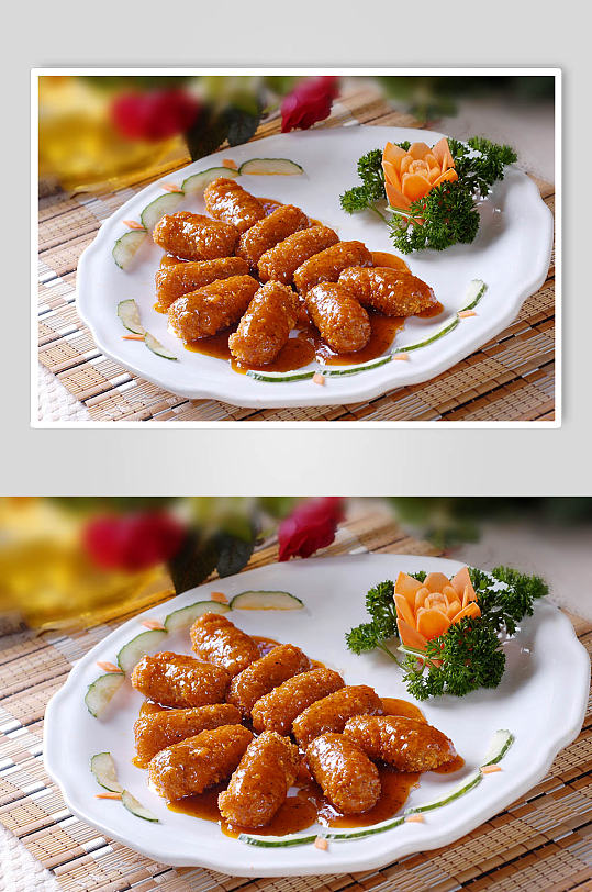 中式经典地瓜条美食图片