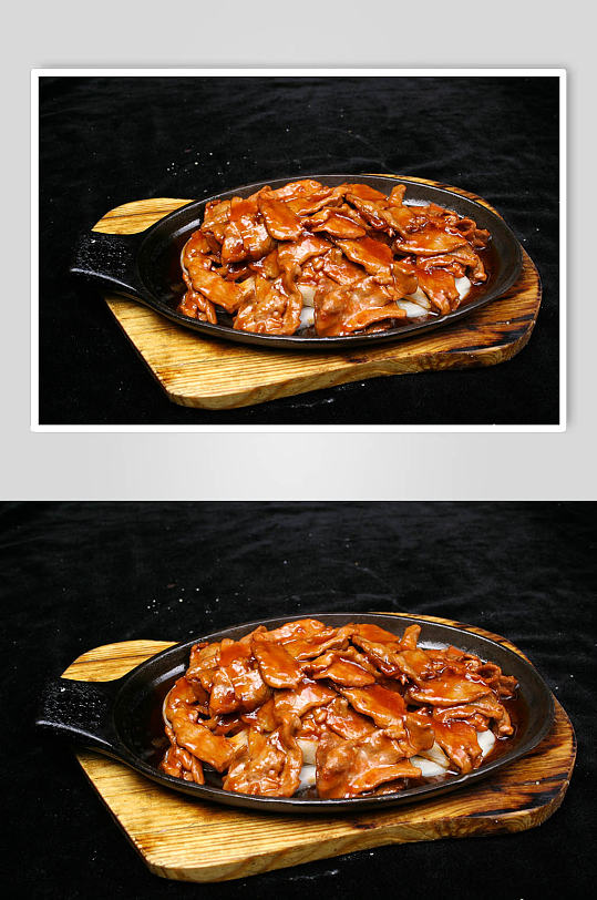 洋葱炒肉美食摄影图片