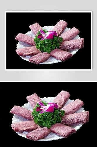 紫薯饼菜肴美食图片