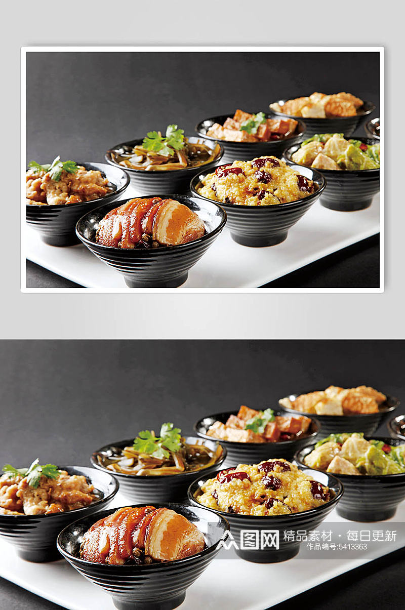 小碗菜扣肉菜肴美食图片素材