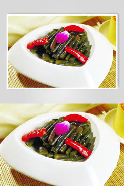 泡椒海笋美食摄影图片