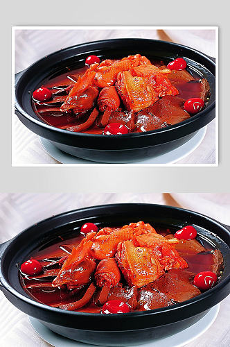 鸡汤煲中式传统美食摄影图片