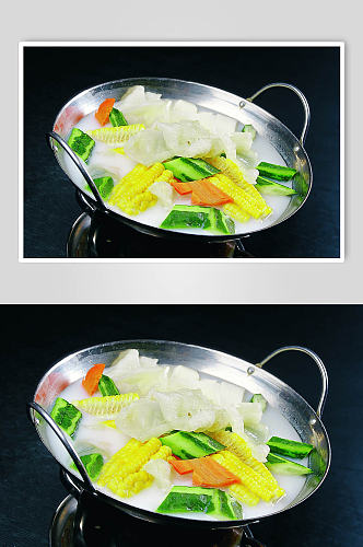 黄瓜玉米汤美食摄影图片