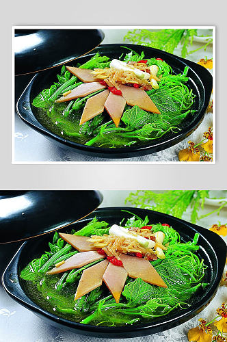 豆腐干青菜美食摄影图片
