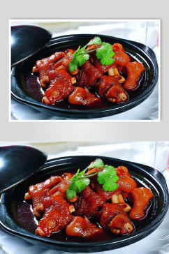 红烧猪蹄美食摄影图片