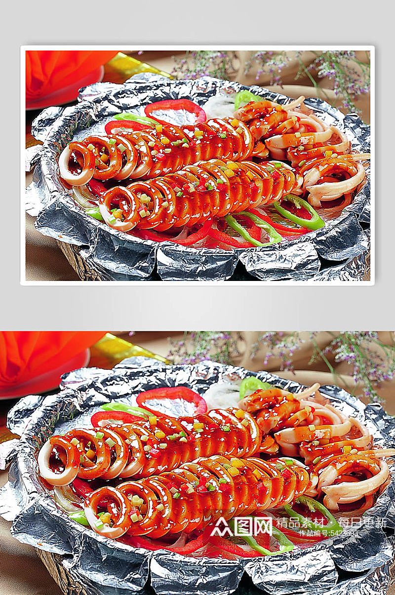 鱿鱼圈美食摄影图片素材