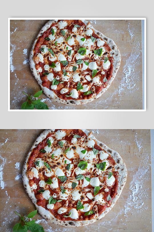 高清美味披萨食物摄影图