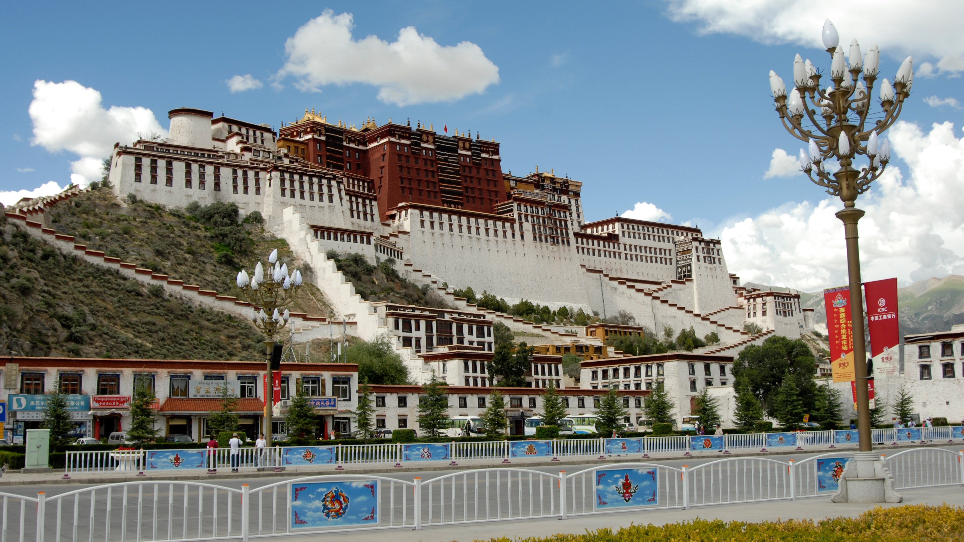 西藏城市风景摄影图素材