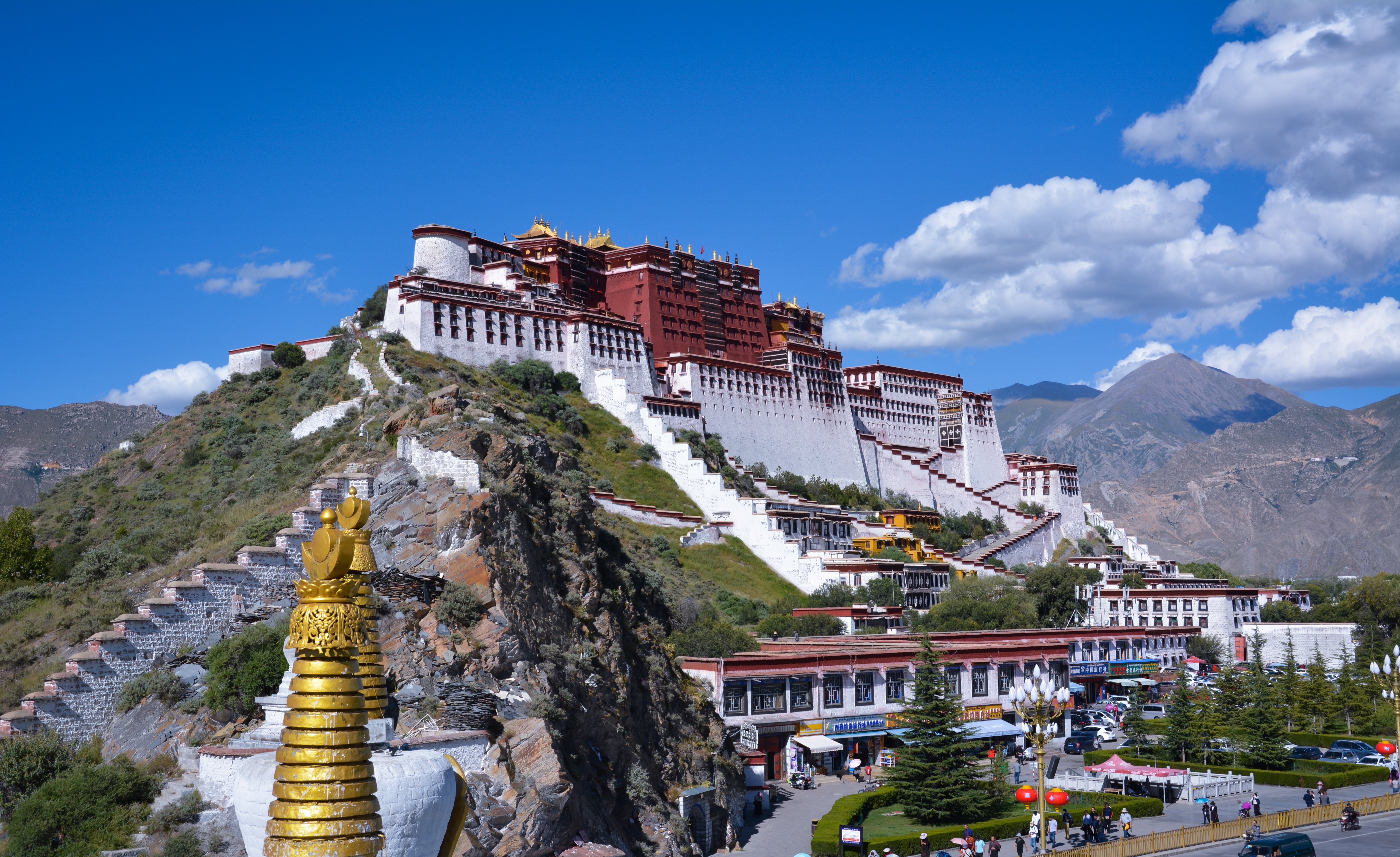 西藏城市风景摄影图素材