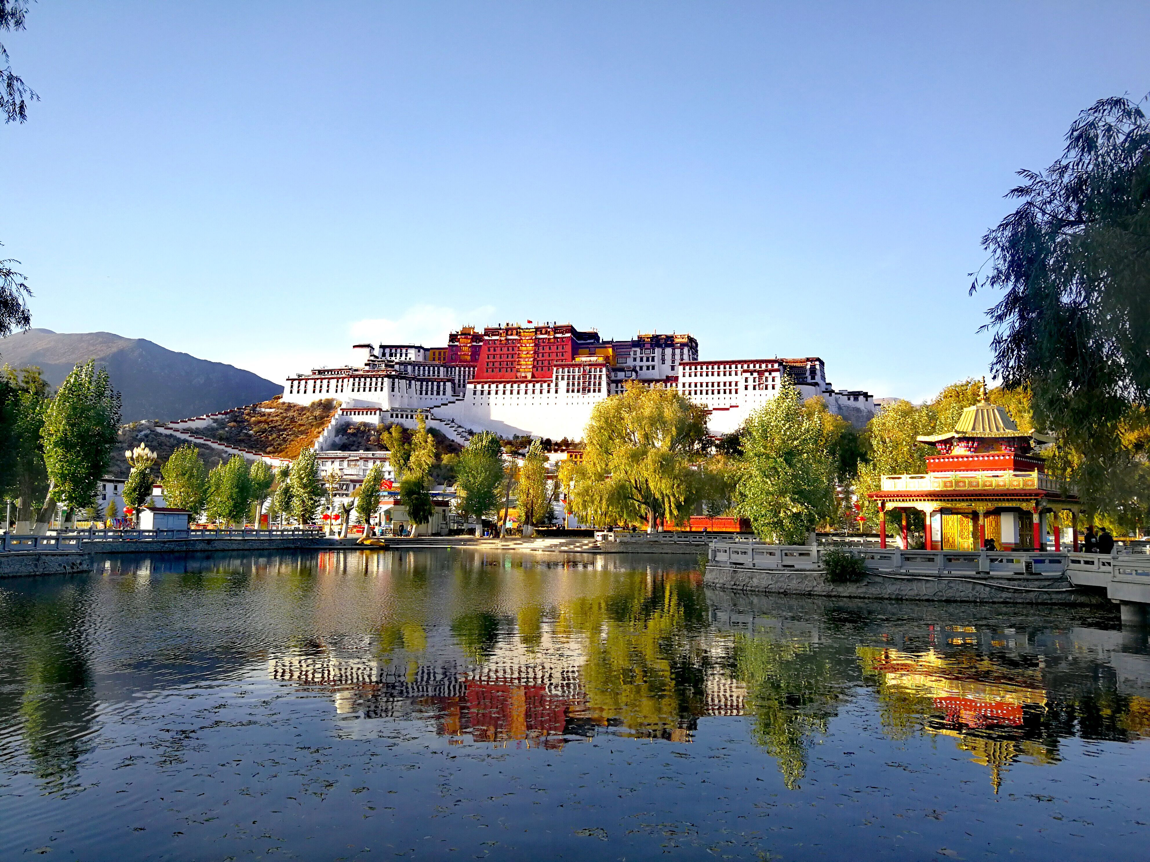 西藏城市风景摄影图素材