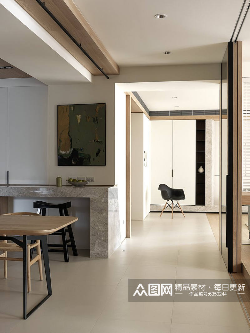 日式简约家装设计效果图素材