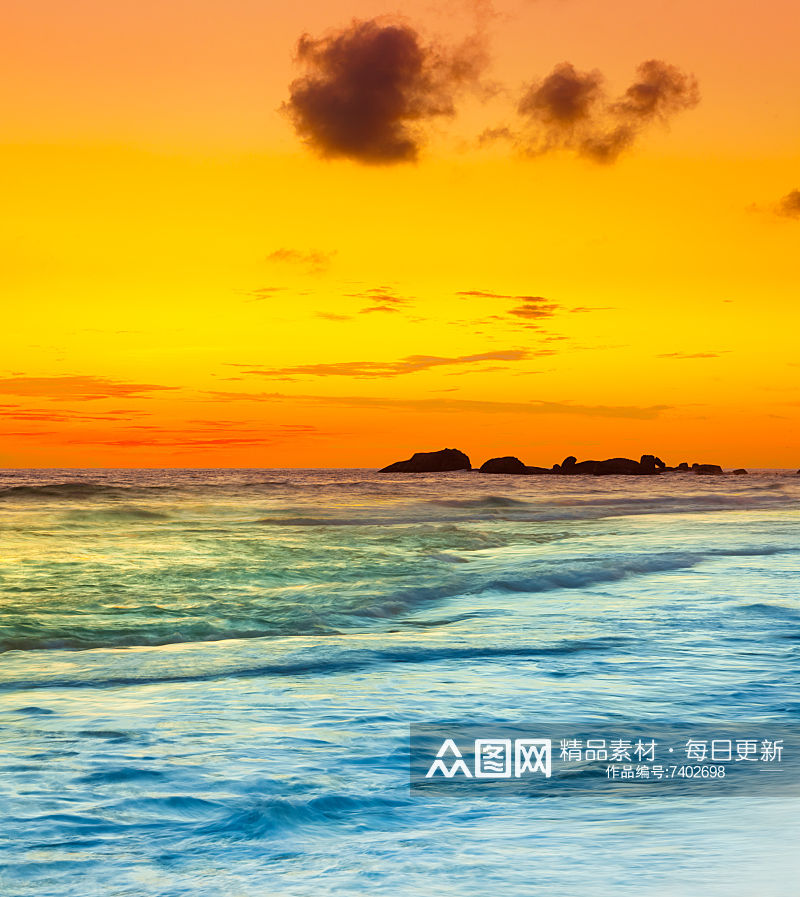 大气海天一色风景摄影图素材