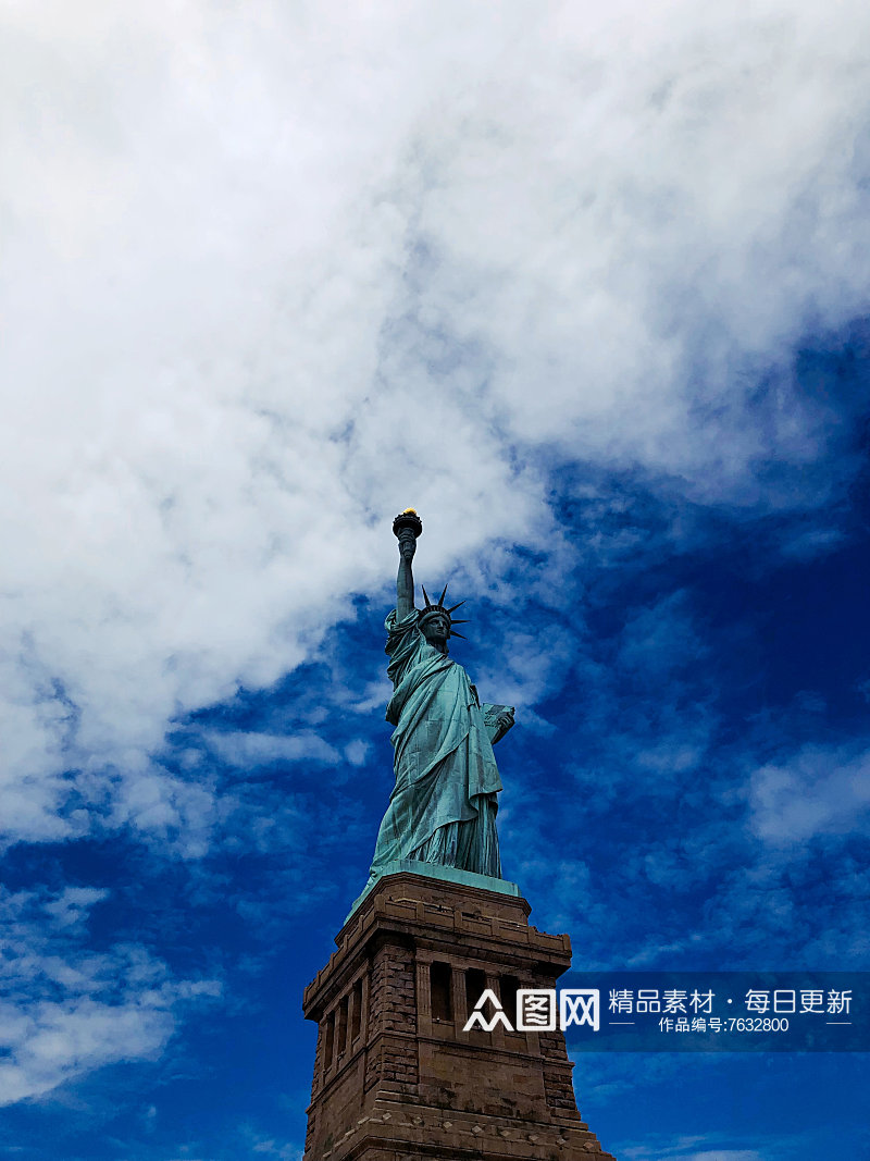 自由女神像风景摄影图素材