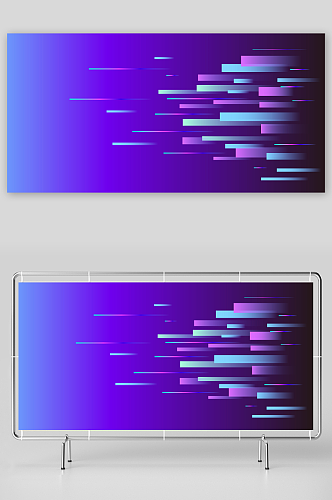 创意简约紫色线条背景